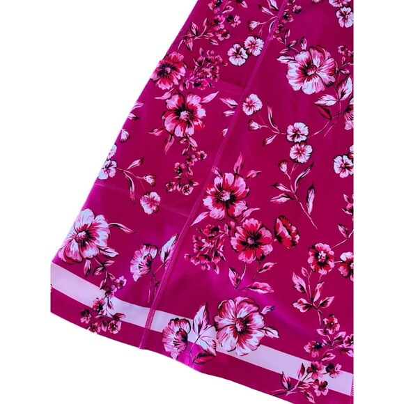 Johnny Was Misty Fall Everyday Tennis Dress L Pink Floral Print Racerback $270 - Picture 2 of 13